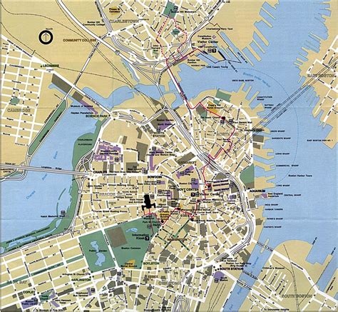 detailed map of boston.